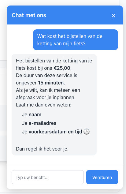 AI Chatbot Platform voor Servicebedrijven